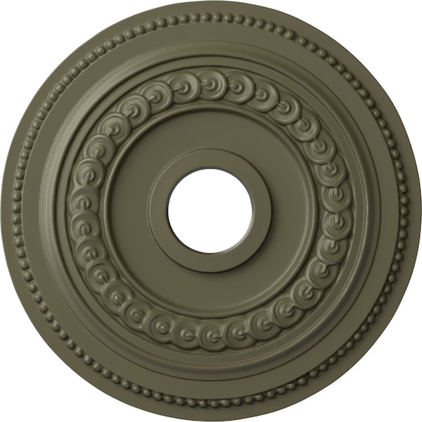 Ekena Millwork Oldham Ceiling Medallion (Fits Canopies up to 8 5/8"), 18"OD x 3 3/8"ID x 7/8"P, Spartan Stone CM18OL1SSF - main